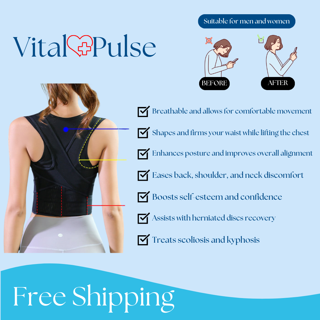 Posture Corrector and Back Pain Relief - Correct your posture, relieve back pain, and increase your confidence with daily use