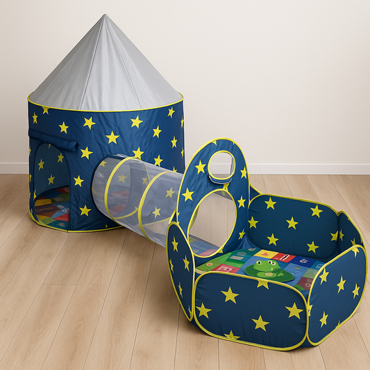 3-in-1 Rocket & Spaceship Playhouse – Space Adventure for Kids